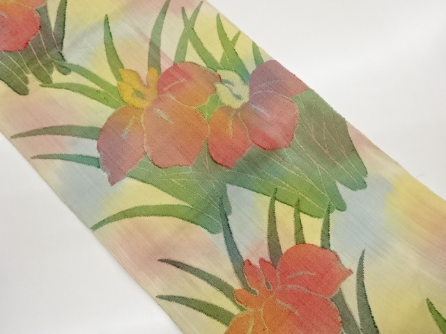 JAPANESE KIMONO / NAGOYA OBI / WOVEN IRIS